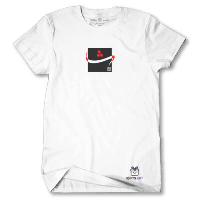 Arabic alphabet, letter (tha) Calligraphy Art on white t-shirt - الأبجدية العربية، حرف الثاء، فن الخط على تي شيرت أبيض Thumbnail