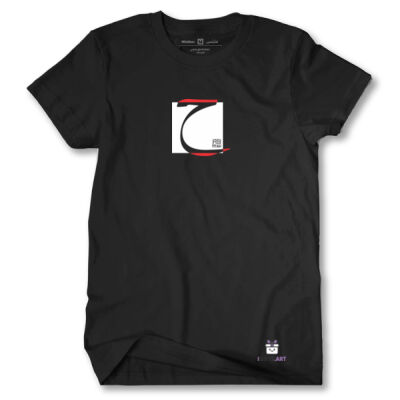Arabic alphabet, letter (Ha) Calligraphy Art on black t-shirt - الأبجدية العربية، حرف الحاء ، فن الخط على تي شيرت اسود Thumbnail