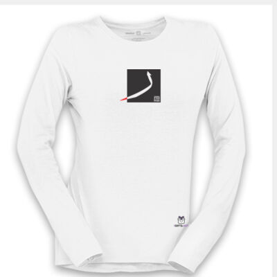 The Arabic Letter Rā’ on a Classic T-Shirt- حرف الراء العربي بتصميم مميز بالابيض والاسود والاحمر Thumbnail