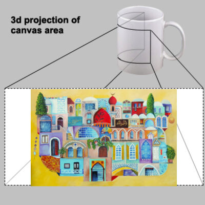 The Old City of Jerusalem in Color -  البلدة القديمة في القدس بالألوان على كوب قهوة Thumbnail