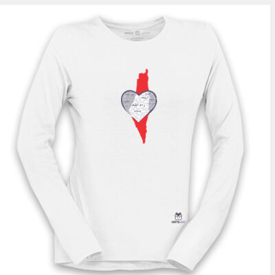 Heart Shaped Map of Palestine, Ramallah city in Arabic calligraphy, modern design- خريطة فلسطين على شكل قلب، مدينة رام الله، بالخط العربي، تصميم حديث Thumbnail