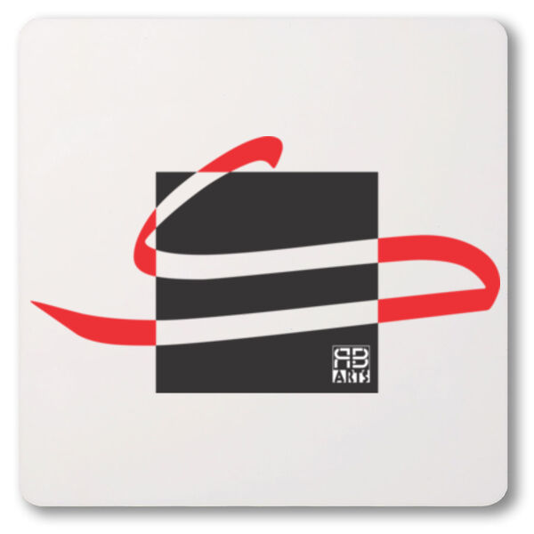 Arabic alphabet, letter (Kāf) Calligraphy Art printed a unique coaster - الأبجدية العربية، حرف الكاف، فن الخط العربي، مطبوع على قاعدة أكواب فريدة من نوعها Thumbnail