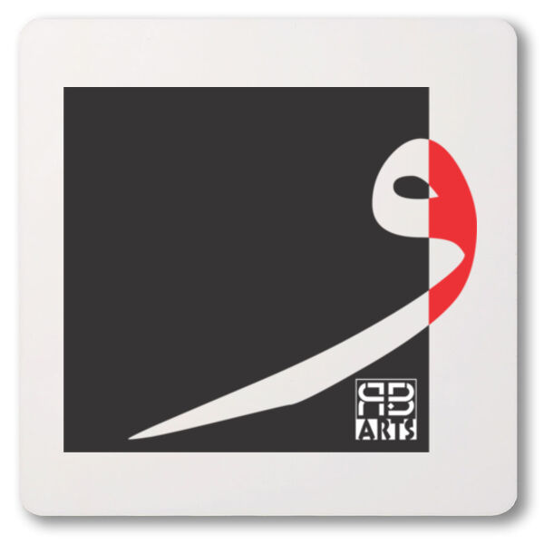 Arabic alphabet, letter (Wāw) Calligraphy Art printed a unique coaster - الأبجدية العربية، حرف الواو، فن الخط العربي، مطبوع على قاعدة أكواب فريدة من نوعها Thumbnail